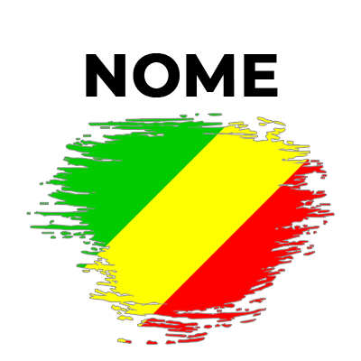 Bandeira efeito pincel República do Congo, perfeita para os pequenos exploradores. Ideal para acessórios de bebé.