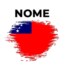 Bandeira efeito pincel Samoa, ideal para personalizar artigos do seu bebé. Compre já na chupeta-bebe.com!