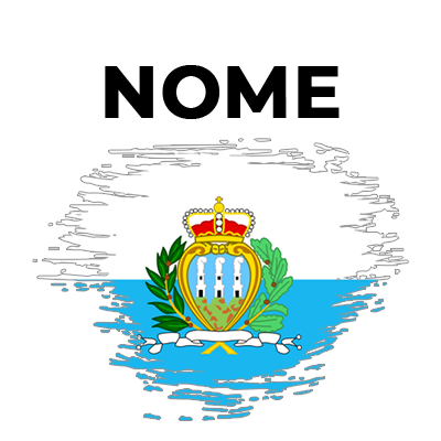 Bandeira efeito pincel San Marino, ideal para personalizar artigos de bebé com estilo e originalidade. Disponível em chupeta-beb