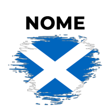 Bandeira efeito pincel Escócia, perfeita para complementar os acessórios do seu bebé com estilo e criatividade.