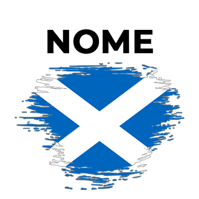 Bandeira efeito pincel Escócia, perfeita para complementar os acessórios do seu bebé com estilo e criatividade.