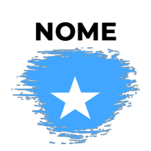 Bandeira com efeito pincel Somália, perfeita para produtos de bebé, adicionando um toque divertido e único. Ideal para a sua col