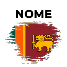 Bandeira efeito pincel Sri Lanka para dar um toque especial aos acessórios do seu bebé. Ideal para personalizar e decorar!