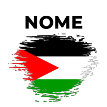 Bandeira efeito pincel Estado da Palestina para personalizar artigos de bebé com estilo único e significativo.