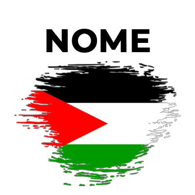 Bandeira efeito pincel Estado da Palestina para personalizar artigos de bebé com estilo único e significativo.