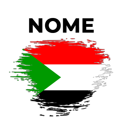 Bandeira efeito pincel Sudão, ideal para personalizar acessórios de bebé com estilo único e divertido. Disponível em chupeta-beb