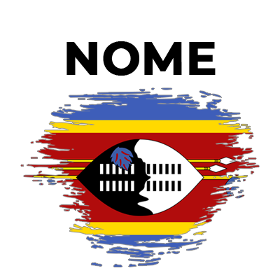 Bandeira efeito pincel Suazilândia, ideal para personalizar os acessórios do seu bebé. Perfeito para uma decoração divertida e ú