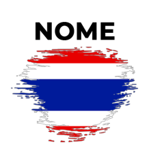 Bandeira efeito pincel Tailândia, perfeita para personalizar articulações de bebé com estilo. Ideal para prendedores de chupeta 