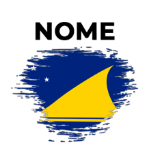 Bandeira efeito pincel Tokelau, ideal para personalizar artigos de bebé com estilo e originalidade. Perfeito para a sua loja!