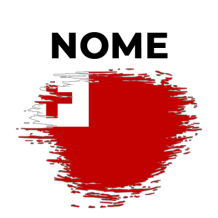 Bandeira com efeito de pincel Tonga, perfeita para compor o estilo do seu bebé. Conheça mais em chupeta-bebe.com.