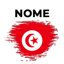 Bandeira efeito pincel Tunísia, ideal para decorar artigos para bebé com estilo e charme. Visite chupeta-bebe.com!