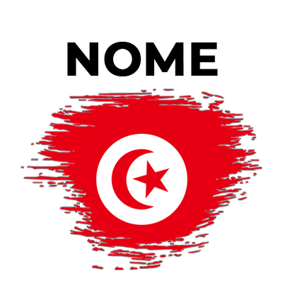 Bandeira efeito pincel Tunísia, ideal para decorar artigos para bebé com estilo e charme. Visite chupeta-bebe.com!