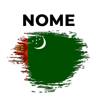 Bandeira efeito pincel Turcomenistão, ideal para personalizar acessórios de bebé. Um toque de originalidade para os mais pequeno