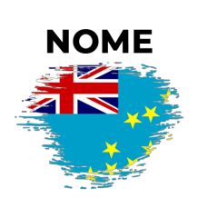 Bandeira efeito pincel Tuvalu, um toque divertido e original para acessórios do seu bebé. Explore na chupeta-bebe.com!