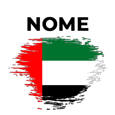 Bandeira efeito pincel Emirados Árabes Unidos, ideal para apetrechar o quarto do bebé com um toque divertido.