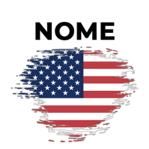 Bandeira dos Estados Unidos das Ilhas Menores Distantes com efeito de pincel, perfeita para os produtos do seu bebé.