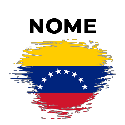 Bandeira efeito pincel Venezuela, ideal para acessórios de bebé. Estilo e conforto para os mais pequenos. Disponível em chupeta-