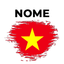 Bandeira efeito pincel Vietnã, um toque divertido e único para os produtos do seu bebé. Descubra mais em chupeta-bebe.com.