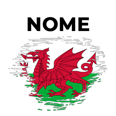 Bandeira efeito pincel País de Gales, ideal para dar um toque especial aos acessórios do seu bebé. Disponível em chupetas e babe