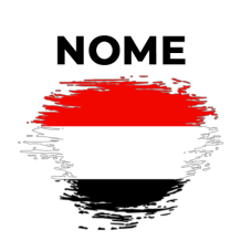 Bandeira com efeito de pincel do Iémen, ideal para personalizar artigos de bebé com estilo e originalidade.