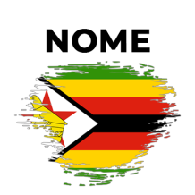Bandeira efeito pincel Zimbabwe, um toque divertido e único para os acessórios do seu bebé. Confira em chupeta-bebe.com.