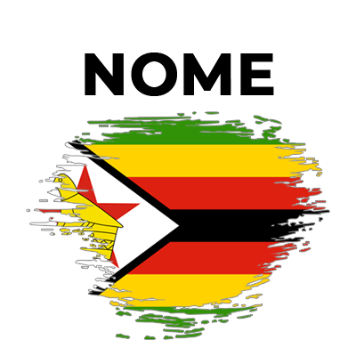 Bandeira efeito pincel Zimbabwe, um toque divertido e único para os acessórios do seu bebé. Confira em chupeta-bebe.com.