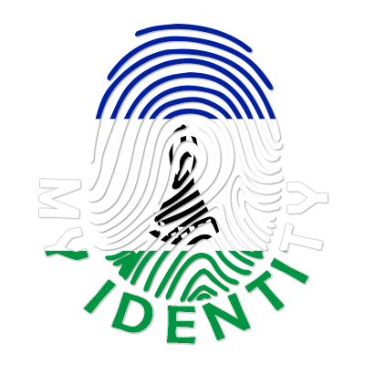 Pegada My Identity Lesoto, um toque único para o seu bebé. Perfeito para acessórios que refletem a identidade do seu pequeno.