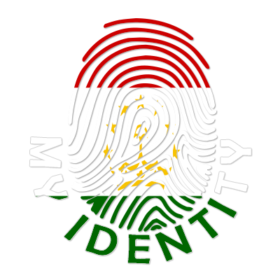 Pegada My Identity Tajiquistão: um toque único para o seu bebé, perfeito para personalizar chupetas e acessórios. Disponível em 