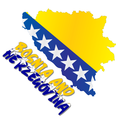 Mapa da Bósnia e Herzegovina perfeito para personalizar os itens do bebé. Um toque especial para os papás que adoram viajar!