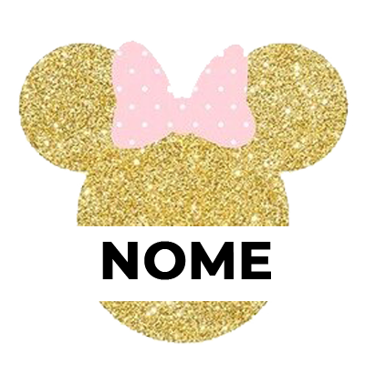 Orelhas douradas da Disney Minnie com laço rosa, um toque encantador para o seu bebé. Ideal para prendedores de chupeta!