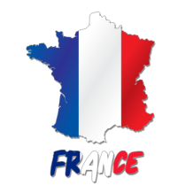 Mapa da França, ideal para personalizar acessórios de bebé como bodies e babetes. Perfeito para os pequenos viajantes!