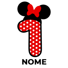 Chupeta Disney Minnie Número 1, vermelha com bolinhas brancas e laço, perfeita para o seu bebé. Disponível em chupeta-bebe.com.