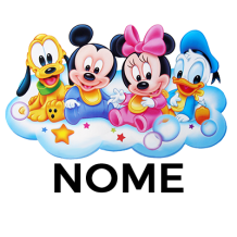 Disney Mickey, Donald, Pluto e Bingo modelo 3: um conjunto encantador para bebés, perfeito para decorar o quarto e acessórios.