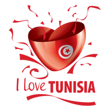 Chupeta I Love Tunisia modelo 2, perfeita para o seu bebé. Um toque divertido e carinhoso para o dia a dia.