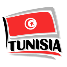 Bandeira Tunisia arte 1, ideal para personalizar itens de bebé com um toque especial e divertido. Confira em chupeta-bebe.com.