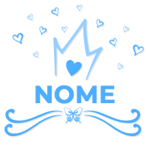 Coroa azul coração modelo-1, perfeita para o seu bebé. Um toque encantador e divertido para os acessórios do dia a dia.