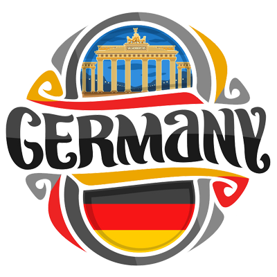 Sinal de identificação \"Flag Germany\" ideal para personalizar artigos de bebé, como chupetas e prendedores. Disponível em chup