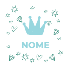 Coroa azul coração criação-2, perfeita para adicionar um toque especial aos momentos do seu bebé. Ideal para prendedores de chup