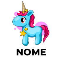 Unicórnio azul rosa, perfeito para encantar o seu bebé com um toque de magia e diversão. Ideal para chupetas e acessórios!