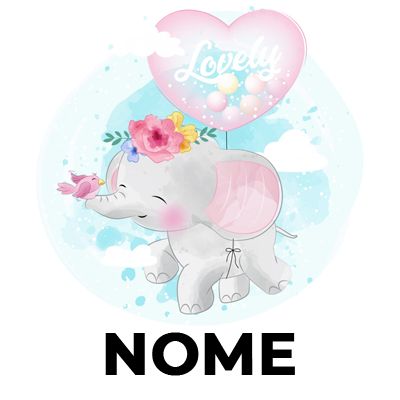 Bebé elefante adorável, perfeito para acessórios de bebé que trazem um toque fofo e divertido ao seu dia a dia.