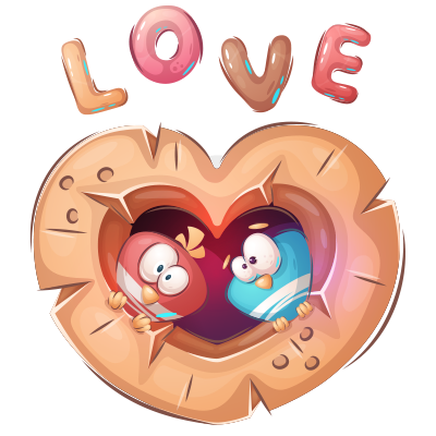 Animais engraçados corujas Amor: um toque adorável para os primeiros momentos do seu bebé. Perfeito para chupetas e acessórios.