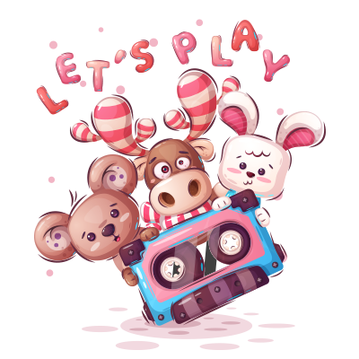 Animais Engraçados Let\'s Play: divertidos e encantadores, perfeitos para o seu bebé explorar a imaginação! Disponível em chupet
