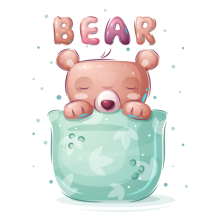 Boneco divertido Animais Engraçados Bear, perfeito para o seu bebé. Um toque fofo e acolhedor para o seu enxoval.