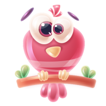 Pássaro divertido para alegrar os acessórios do bebé. Ideal para chupetas, prendedores e muito mais! Disponível em chupeta-bebe.