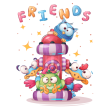 Animais Engraçados Friends: diversão e ternura para o seu bebé. Ideal para chupetas e acessórios fofos. Descubra mais em chupeta