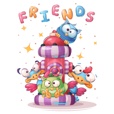 Animais Engraçados Friends: diversão e ternura para o seu bebé. Ideal para chupetas e acessórios fofos. Descubra mais em chupeta