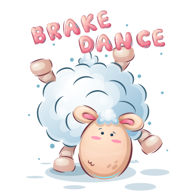 Animais Engraçados Brake Dance: uma adorável ovelha divertida para encantar o seu bebé. Ideal para momentos de brincadeira!