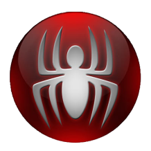 Botão aranha Spiderman, ideal para personalizar chupetas e prendedores. Perfeito para bebés fãs de super-heróis!