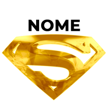 Logo Superman dourado, ideal para personalizar artigos de bebé, trazendo estilo e diversão para os pequenos. Visite chupeta-bebe