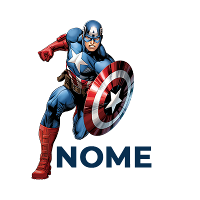 Chupeta Captain America arte-1, perfeita para pequenos super-heróis! Acessório essencial e divertido para o seu bebé.